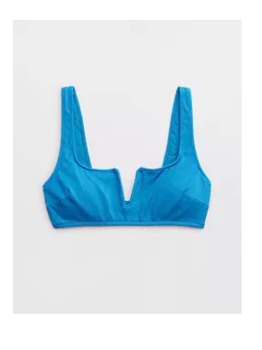Aerie Shine Pique V Wire Scoop Bikini Top